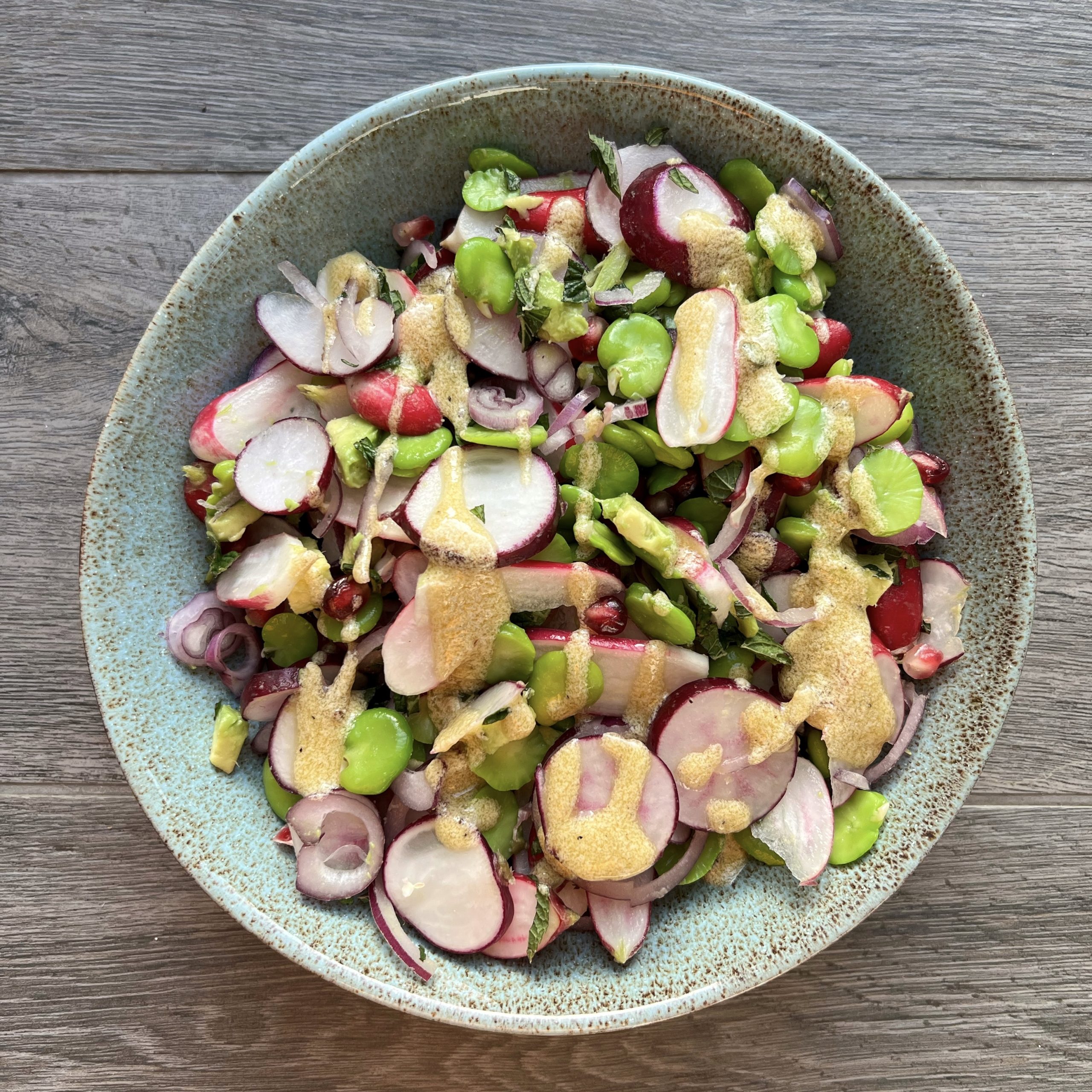 Radish and Broad Bean Summer Rainbow Salad | Therapeutic Kitchen