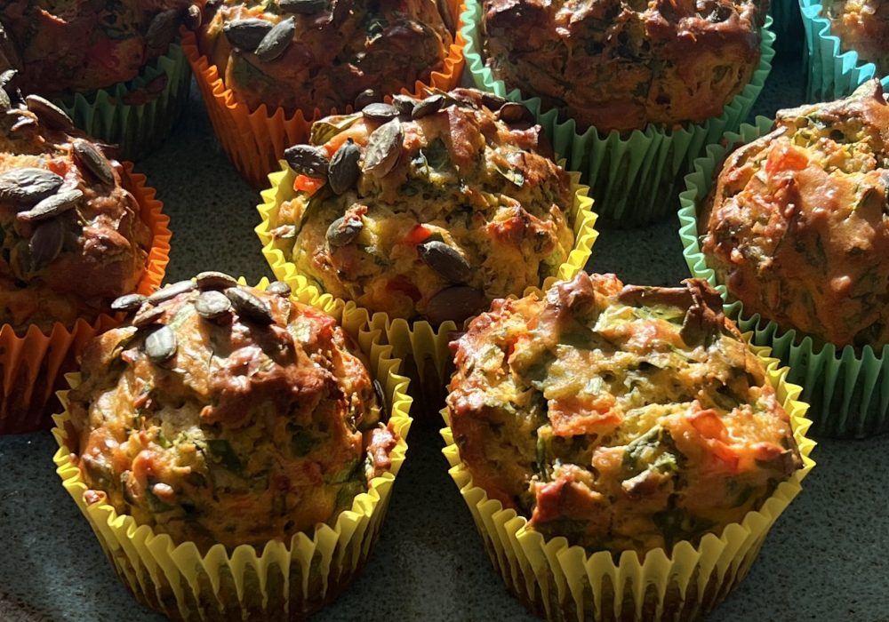 High protein savoury breakfast muffins